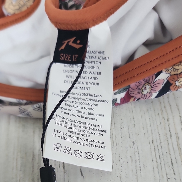 Rusty Black Rust Free Soul Long Sleeve One Piece Swimwear Swimsuit Size 12 NEW - Picture 7 of 9